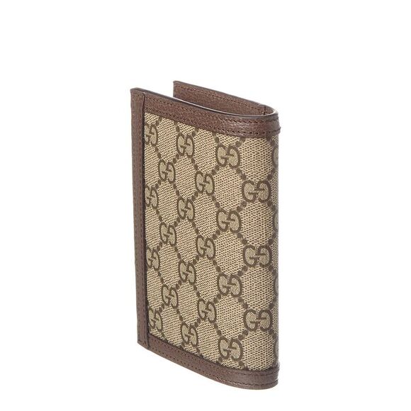 Gucci Ophidia Gg Supreme Canvas & Leather Passport Case, Beige - Picture 2 of 4